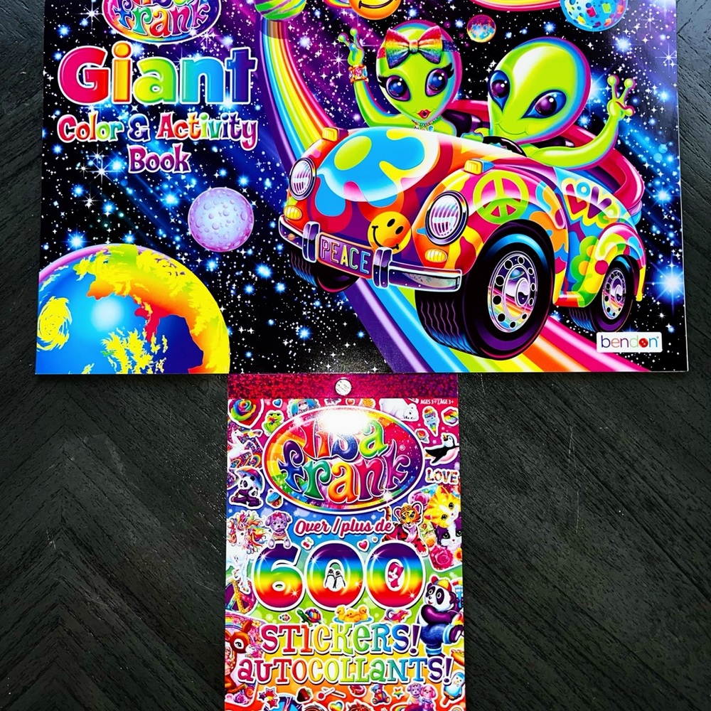 Lisa Frank Colorful Alien Activity Book with Sticker Book